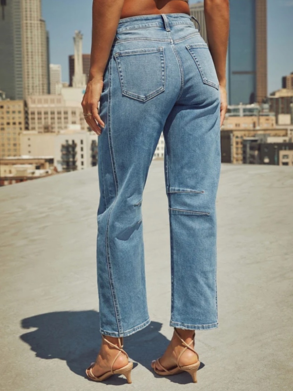 NWT VICI Free Cove Super Stretch High Rise Barrel Jeans - Picture 3 of 6